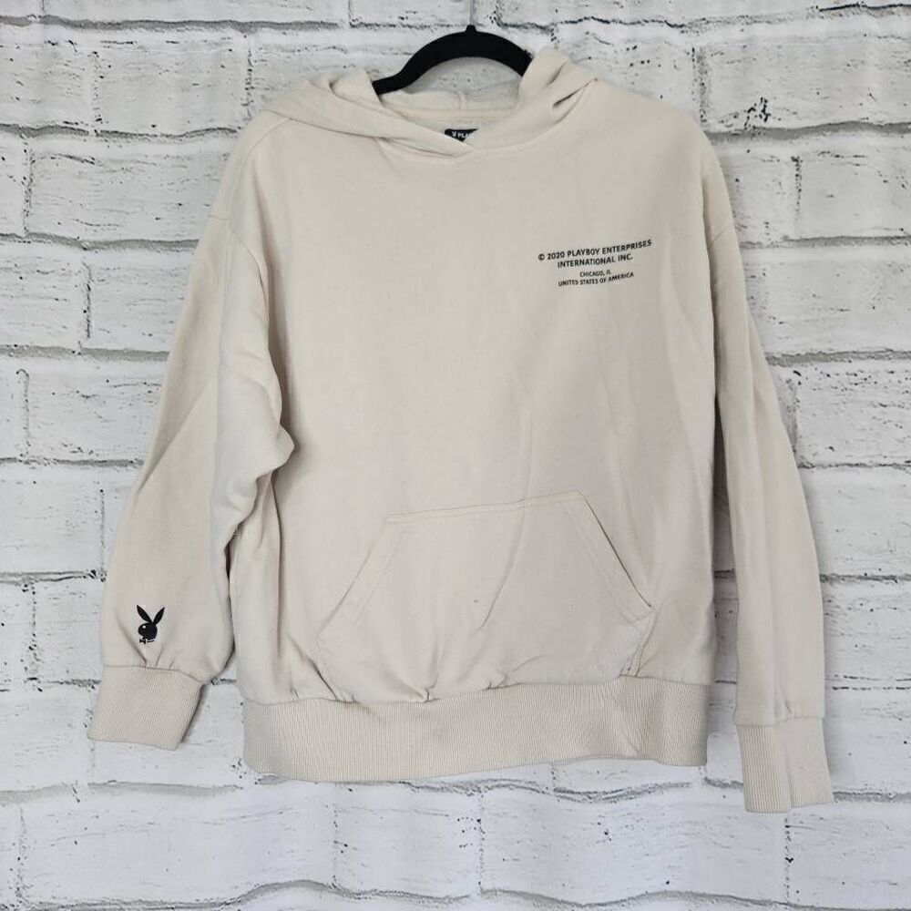 Playboy By PacSun Straight Hemline Drop Shoulder Pullover Hoodie Size XS